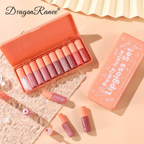 Dragon Ranee 10 Pcs Velvet Matte Pink Lipstick Set | Long-lasting | Waterproof | DR23 Mayari Super Store