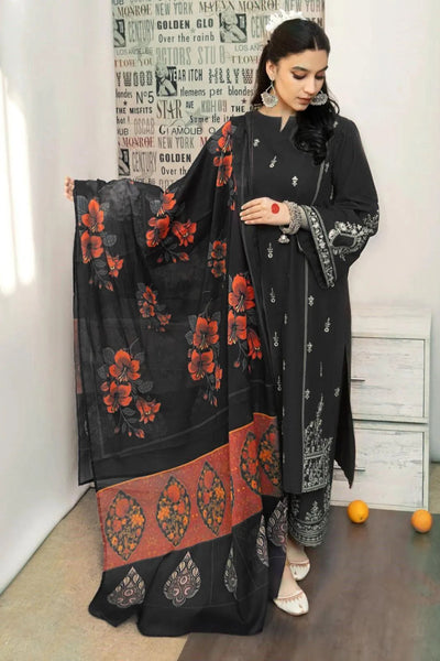 3 Pcs Women’s Unstitched Embroidered Suit Fashion Insta