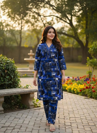 Winter Collection | 2 Pcs Women's Stitched Micro Polo Cotton Dress Fashion Insta