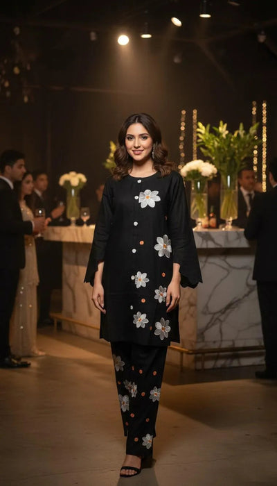 Winter Trending Collection – Royal 2 Pcs Stitched Embroidered Dress for Women Fashion Insta