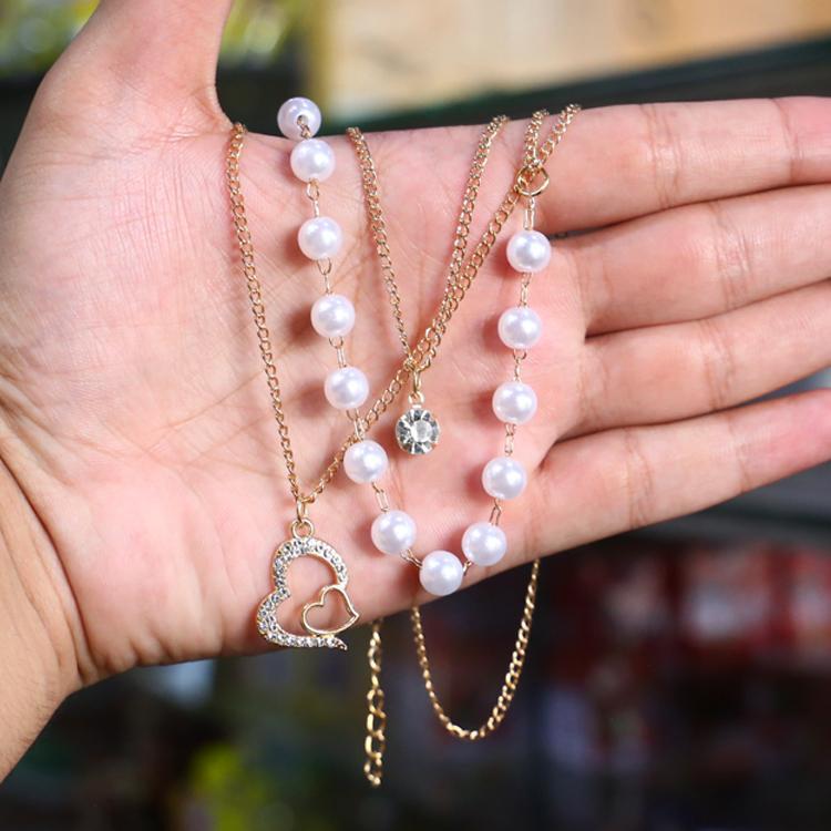 3 Layered Gold Plated Pendant Fashion Insta