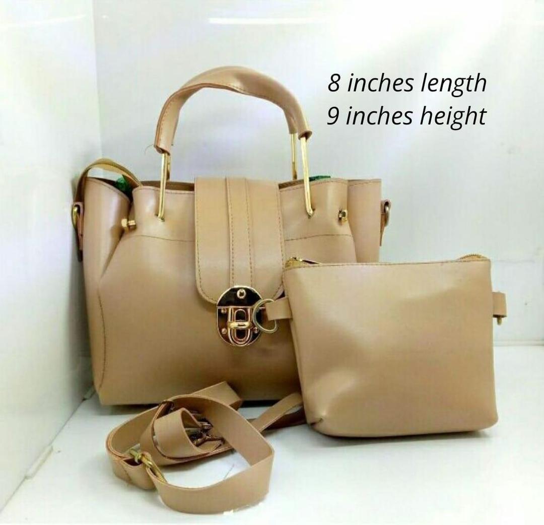 Women’s PU Leather Crossbody Bag – Skin Color Fashion Insta