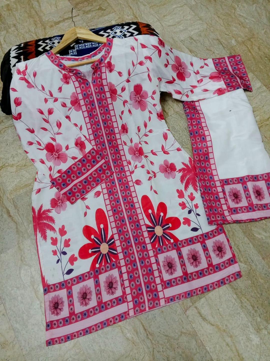 2 Pcs Women’s Stitched Swiss Lawn Printed Co-Ord Set Fashion Insta