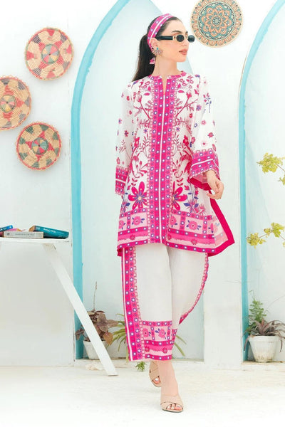 2 Pcs Women’s Stitched Swiss Lawn Printed Co-Ord Set Fashion Insta