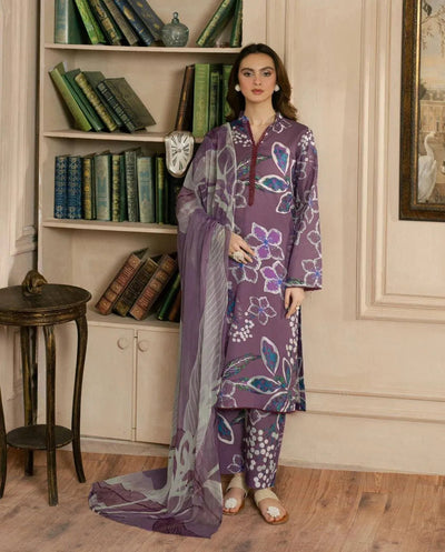 3-Piece Women’s Unstitched Digital Printed Karandi Suit Fashion Insta