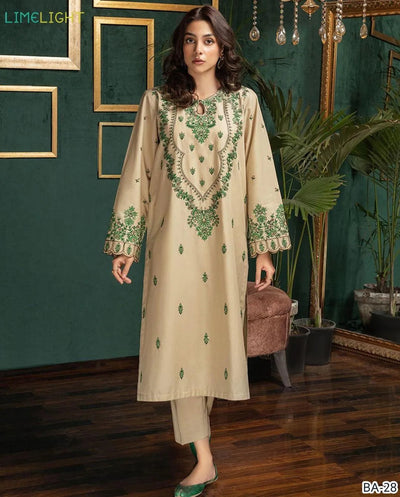 3-Piece Women’s Unstitched Embroidered Dhanak Suit Fashion Insta