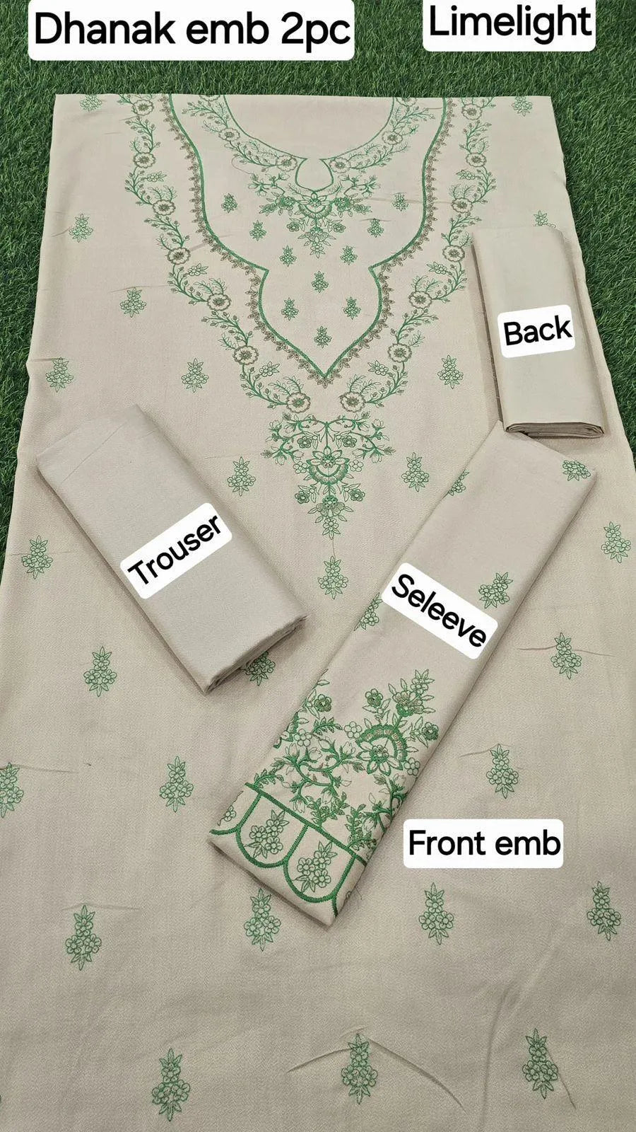 3-Piece Women’s Unstitched Embroidered Dhanak Suit Fashion Insta