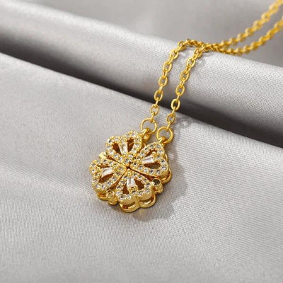Magnetic Heart Design Gold Plated Locket – 1 Pc Fashion Insta
