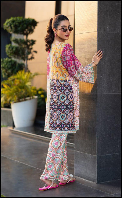 2 Pcs Women’s Stitched Swiss Lawn Printed Co-Ord Set Fashion Insta