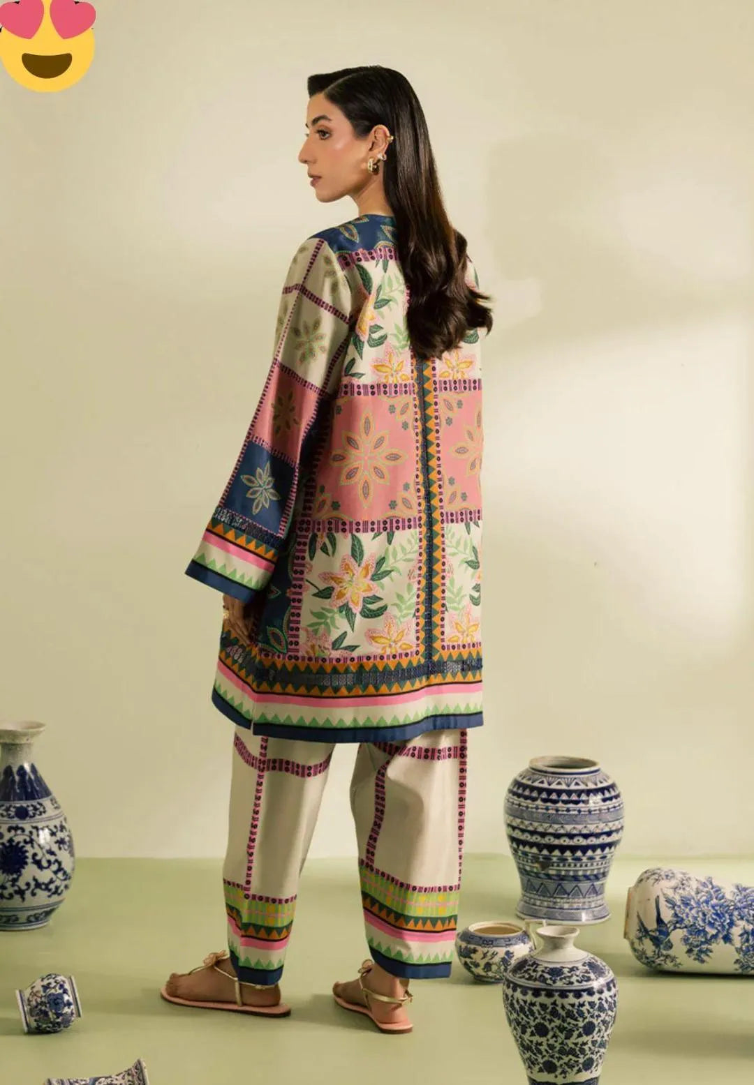 2 Pcs Women's Stitched Swiss Lawn Digital Print Suit – Large Size Fashion Insta
