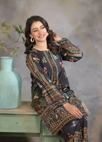 2 Pcs Women's Stitched Swiss Lawn Printed Co-Ord Set Fashion Insta