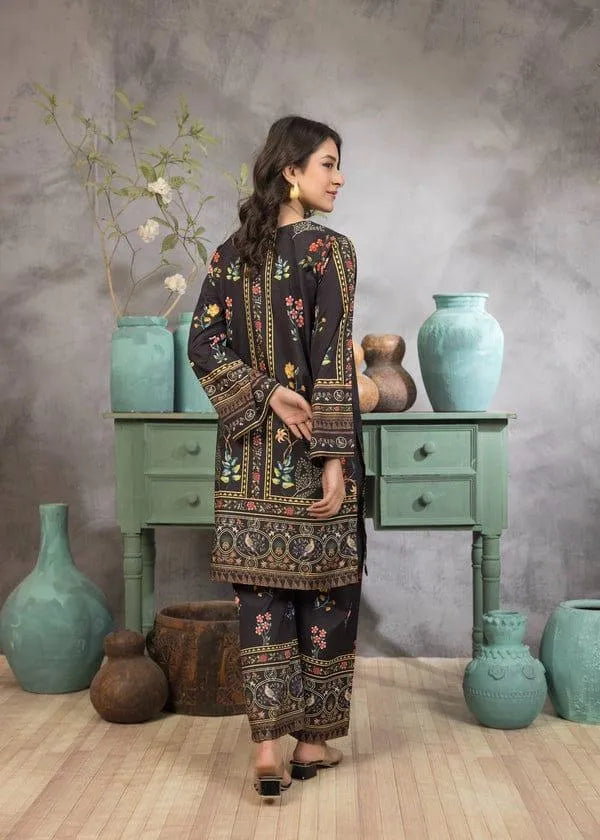 2 Pcs Women's Stitched Swiss Lawn Printed Co-Ord Set Fashion Insta