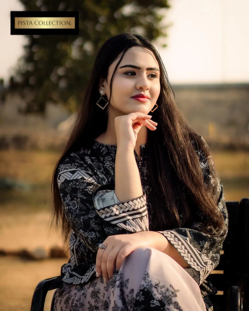 2 Pcs Women’s Stitched Grip Silk Printed Shirt & Trouser Fashion Insta