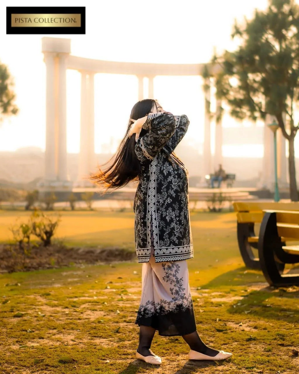 2 Pcs Women’s Stitched Grip Silk Printed Shirt & Trouser Fashion Insta