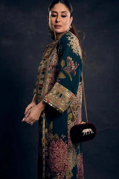 3-Piece Women’s Unstitched Printed & Embroidered Shamoz Silk Suit Fashion Insta