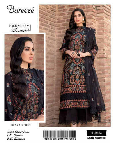 3 Pcs Women's Unstitched Embroidered Suit Fashion Insta