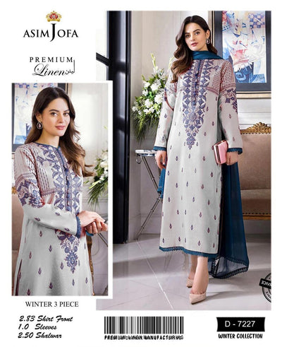 3 Pcs Women's Unstitched Embroidered Suit Fashion Insta