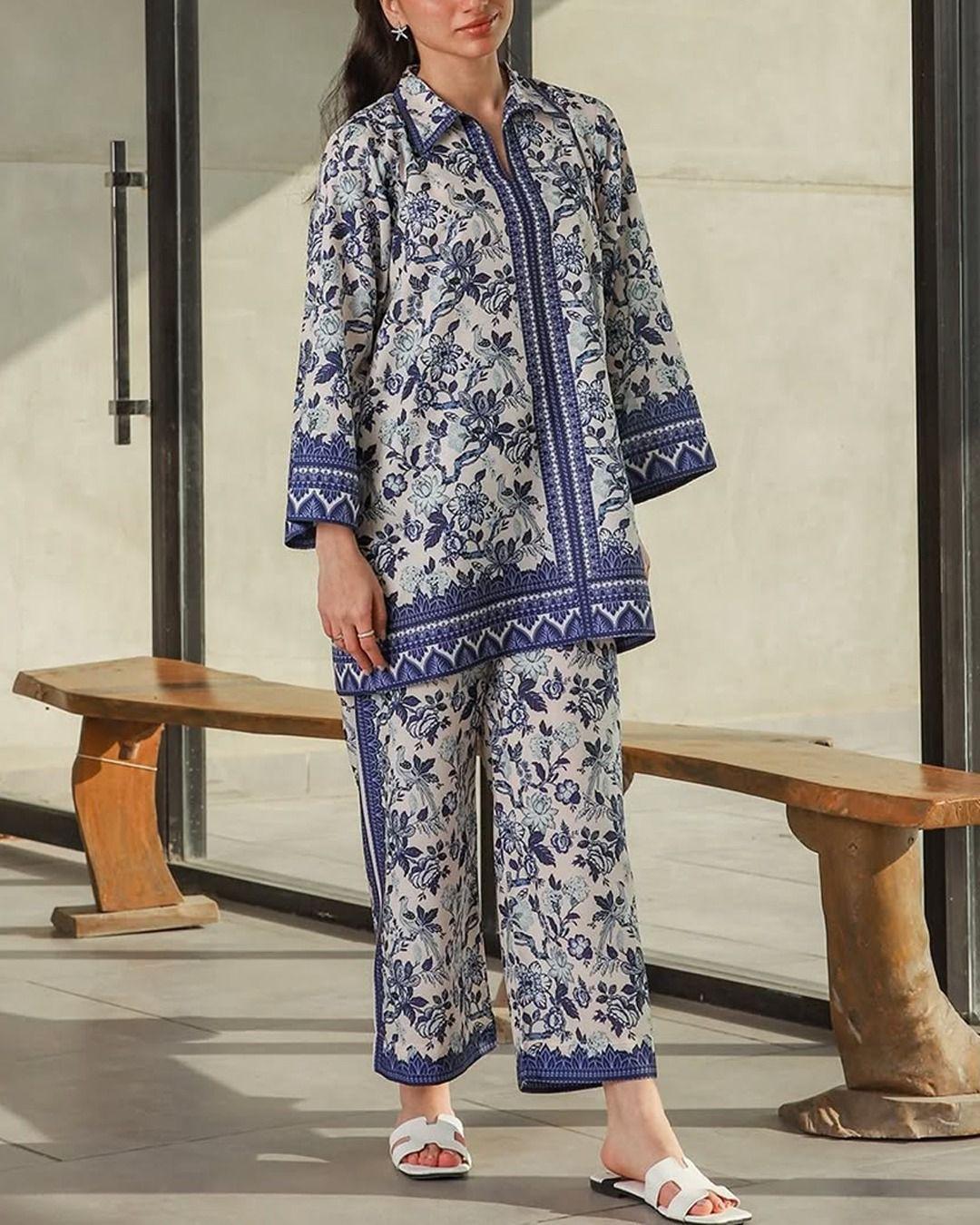 Stylish Printed Shirt & Trouser Set – 2 Pcs Fashion Insta