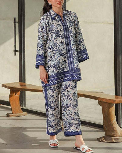Stylish Printed Shirt & Trouser Set – 2 Pcs Fashion Insta
