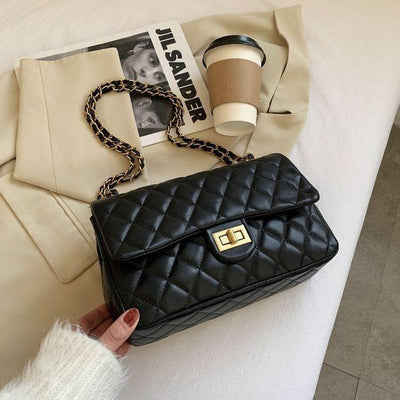 Girl’s PU Leather Embroidered Shoulder Bag – Black Fashion Insta
