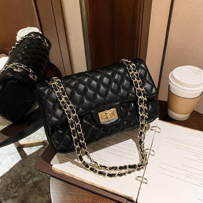 Girl’s PU Leather Embroidered Shoulder Bag – Black Fashion Insta