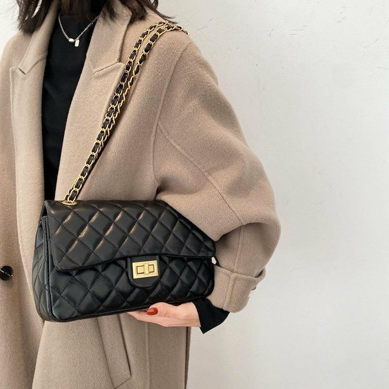 Girl’s PU Leather Embroidered Shoulder Bag – Black Fashion Insta