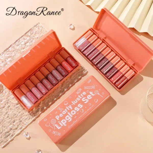 Dragon Ranee 10 Pcs Velvet Matte Pink Lipstick Set | Long-lasting | Waterproof | DR23 Mayari Super Store