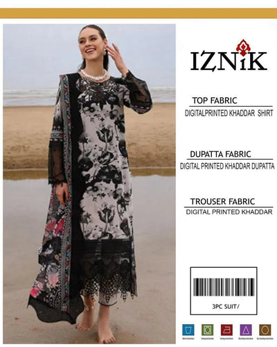 3-Piece Women’s Unstitched Printed Khaddar Suit Fashion Insta