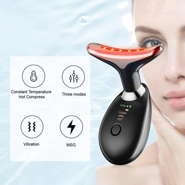 🌟 Face Lifting & EMS Facial Massager – Microcurrent + LED Red Light Therapy | Anti-Wrinkle Skin Tightening Device Mayari Super Store