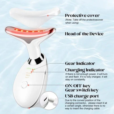 🌟 Face Lifting & EMS Facial Massager – Microcurrent + LED Red Light Therapy | Anti-Wrinkle Skin Tightening Device Mayari Super Store