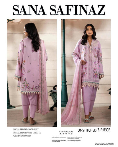 3-Piece Women’s Unstitched Printed Lawn Suit Fashion Insta