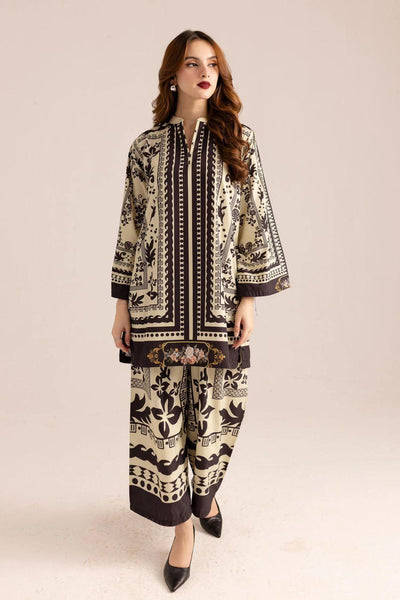 2 Pcs Women’s Stitched Swiss Lawn Printed Shirt & Trouser Fashion Insta