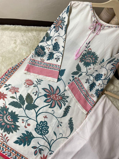 2 Pcs Women’s Stitched Swiss Voile Printed Co-Ord Set Fashion Insta