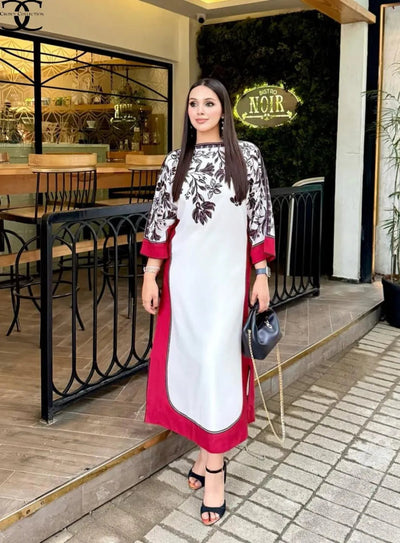 Trendy Women's Stitched Printed Swiss Lawn Shirt & Trouser Set – 2 Pcs Fashion Insta