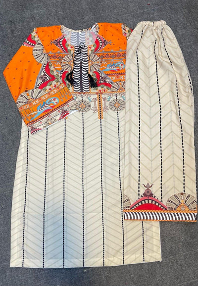 Stylish Women’s Stitched Cotton Printed Shirt & Trouser Set – 2 Pcs Fashion Insta