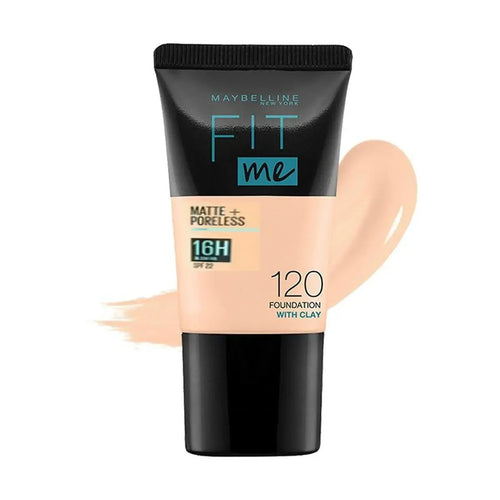 💄 Maybelline New York Fit Me Matte & Poreless Liquid Foundation – 18ml Tube | 120 Classic Ivory Origional Mayari Super Store