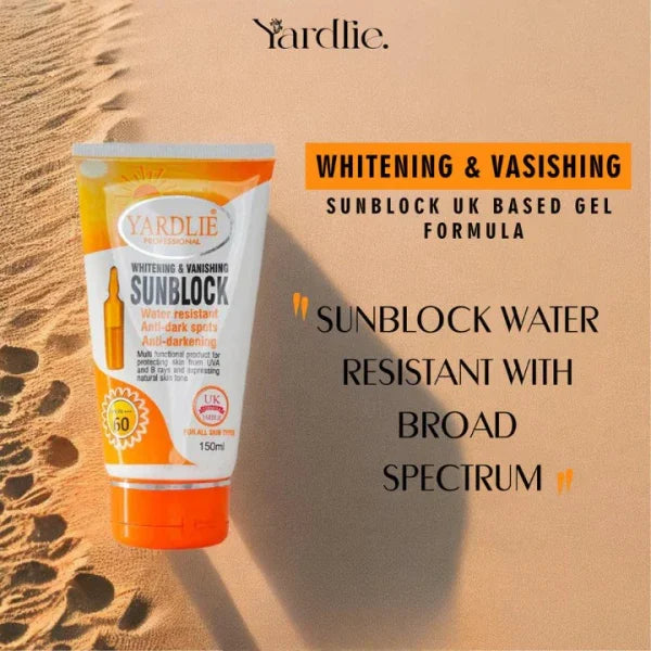 🌞 Yardlie Professional SPF 60 Whitening & Vanishing Sunblock – 150ml Mayari Super Store