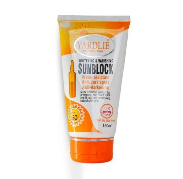 🌞 Yardlie Professional SPF 60 Whitening & Vanishing Sunblock – 150ml Mayari Super Store