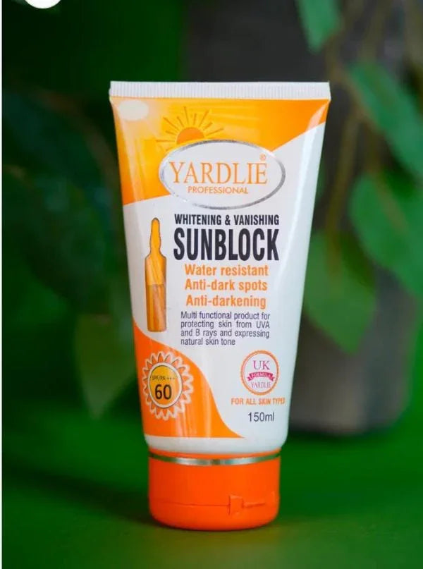 🌞 Yardlie Professional SPF 60 Whitening & Vanishing Sunblock – 150ml Mayari Super Store