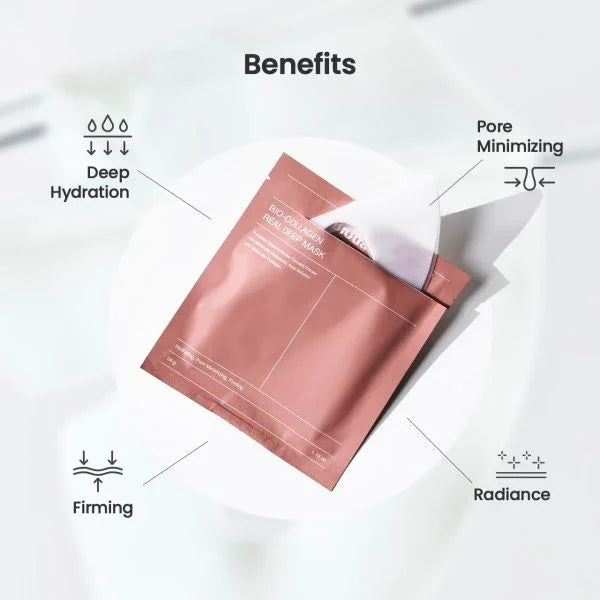 Bio-Collagen Real Deep Overnight Facial Sheet Mask – Hydrating, Firming & Pore Minimising (36g) Mayari Super Store