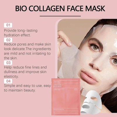 Bio-Collagen Real Deep Overnight Facial Sheet Mask – Hydrating, Firming & Pore Minimising (36g) Mayari Super Store