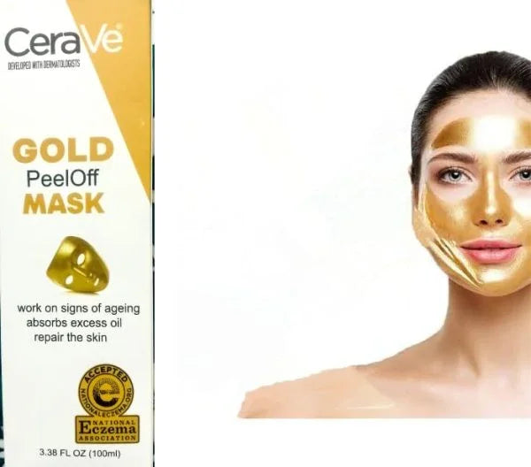 ✨ CeraVe Radiant Glow Peel-Off Gold Mask – 100ml | Deep Cleansing & Brightening Facial Treatment Mayari Super Store