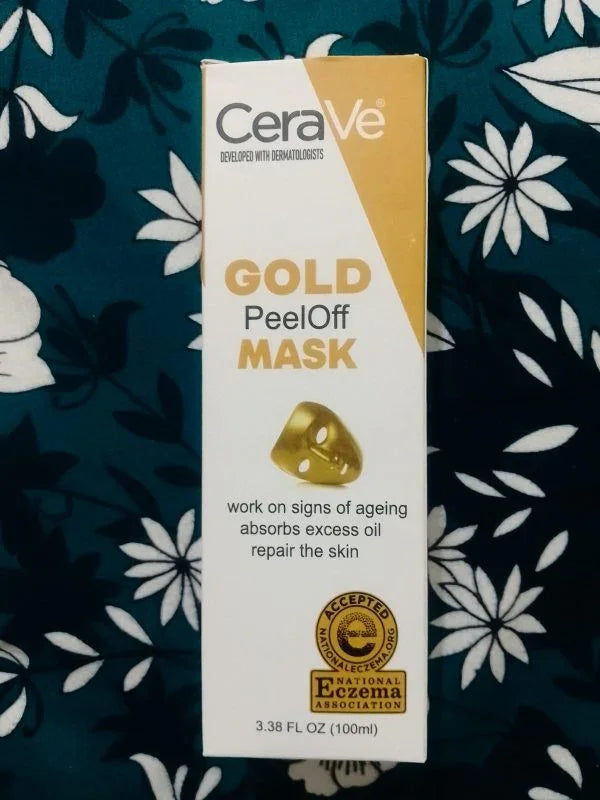 ✨ CeraVe Radiant Glow Peel-Off Gold Mask – 100ml | Deep Cleansing & Brightening Facial Treatment Mayari Super Store