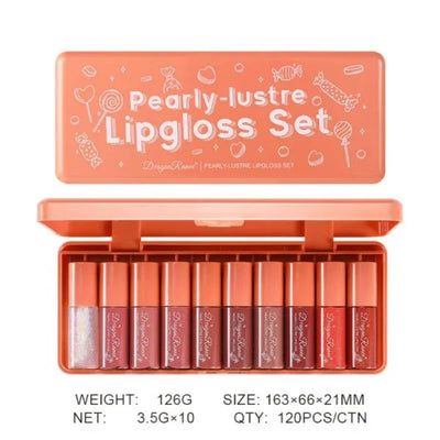 Dragon Ranee 10 Pcs Velvet Matte Pink Lipstick Set | Long-lasting | Waterproof | DR23 Mayari Super Store