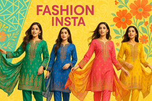 make clothing like pakistani women lawn suit and more attractive and energatic for people engage and add my fashioninsta logo